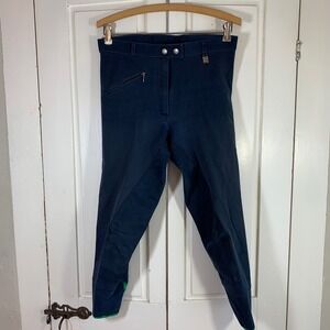 Cavallo Champion Navy Blue Riding Breeches Equestrian Pants Women's Size 30 HOLE